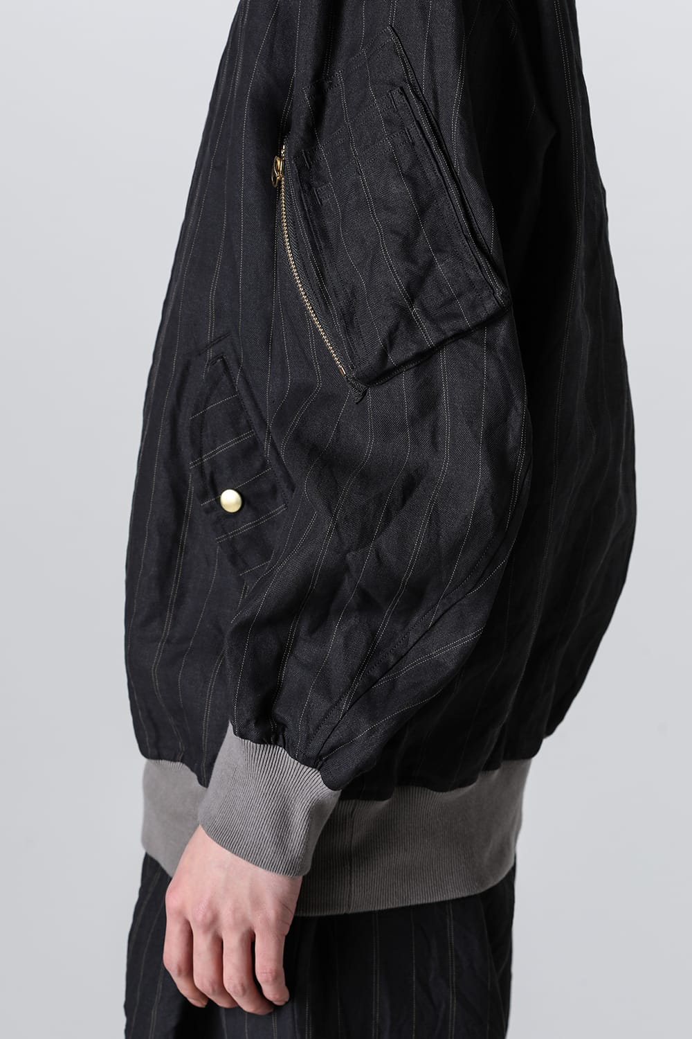 Pull Over Style Flight Jacket Motif