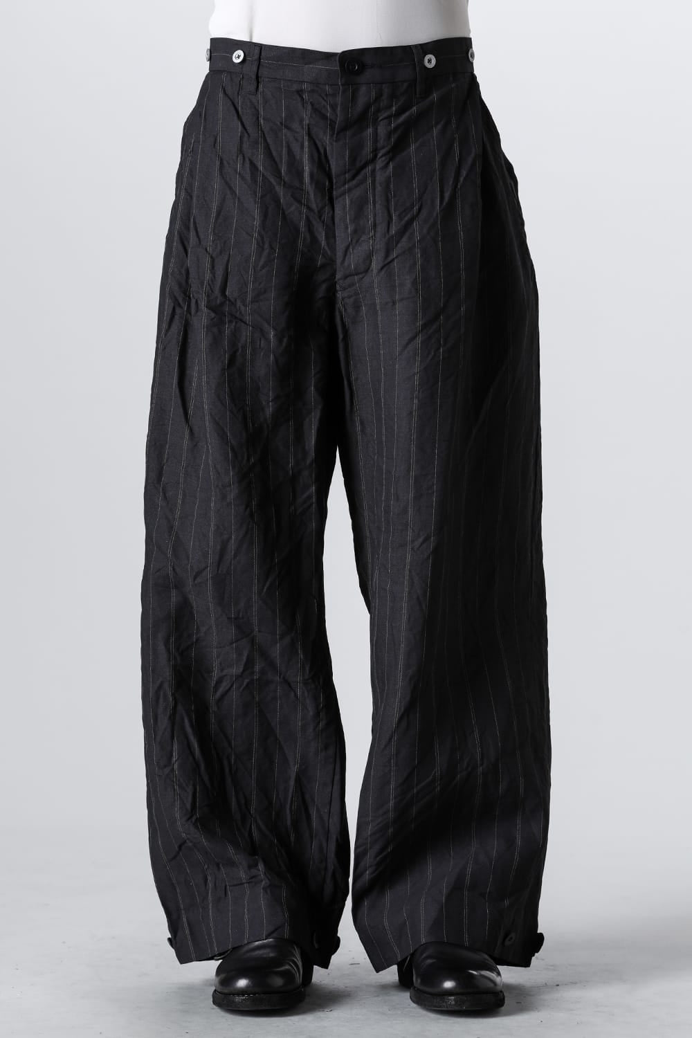 Side Tucked Wide Straight Trousers