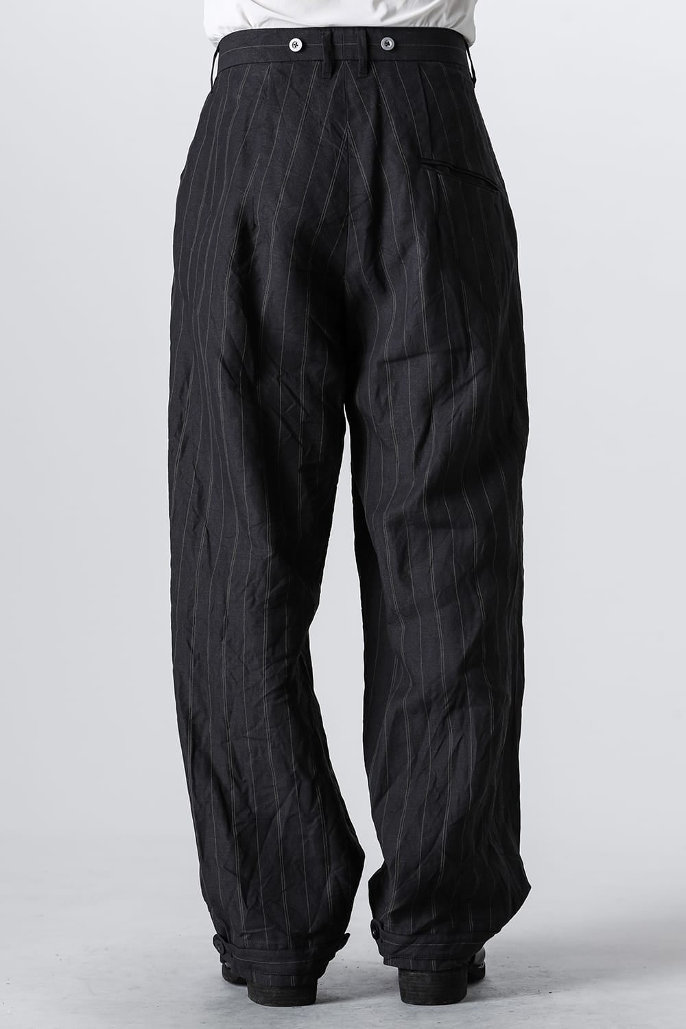 Side Tucked Wide Straight Trousers