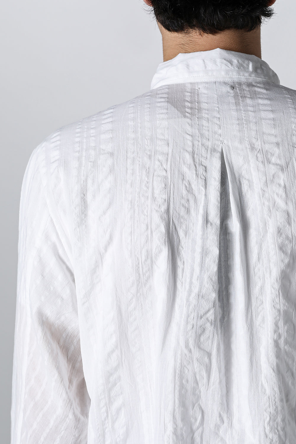 24SS-S1-MSC : Yokeless Shirt Multi Stripe Cotton