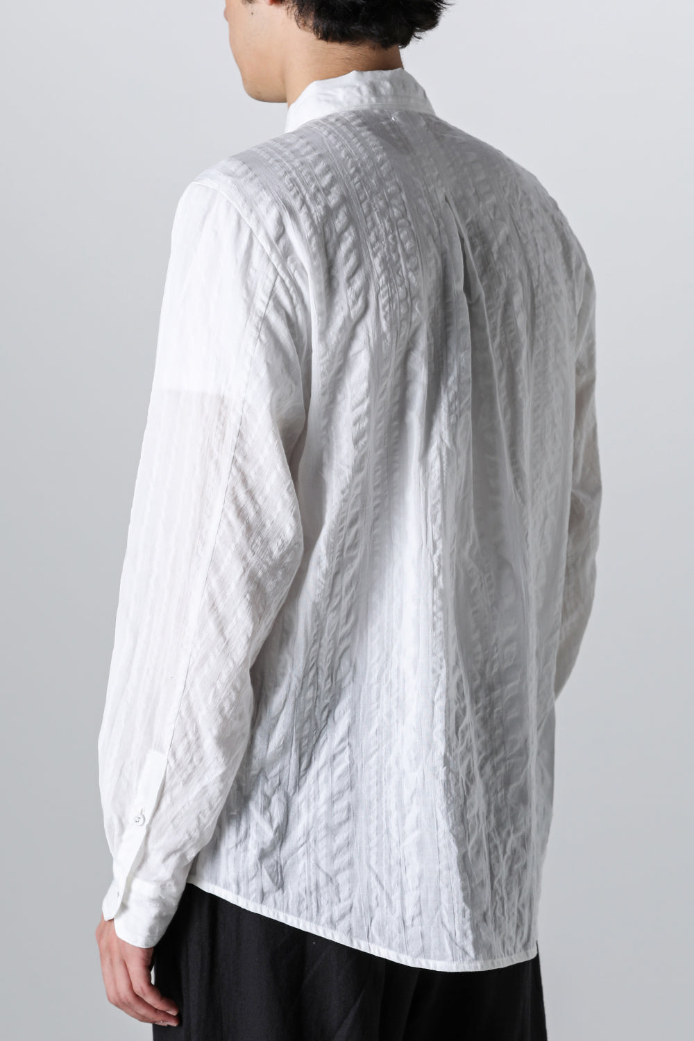 24SS-S1-MSC : Yokeless Shirt Multi Stripe Cotton