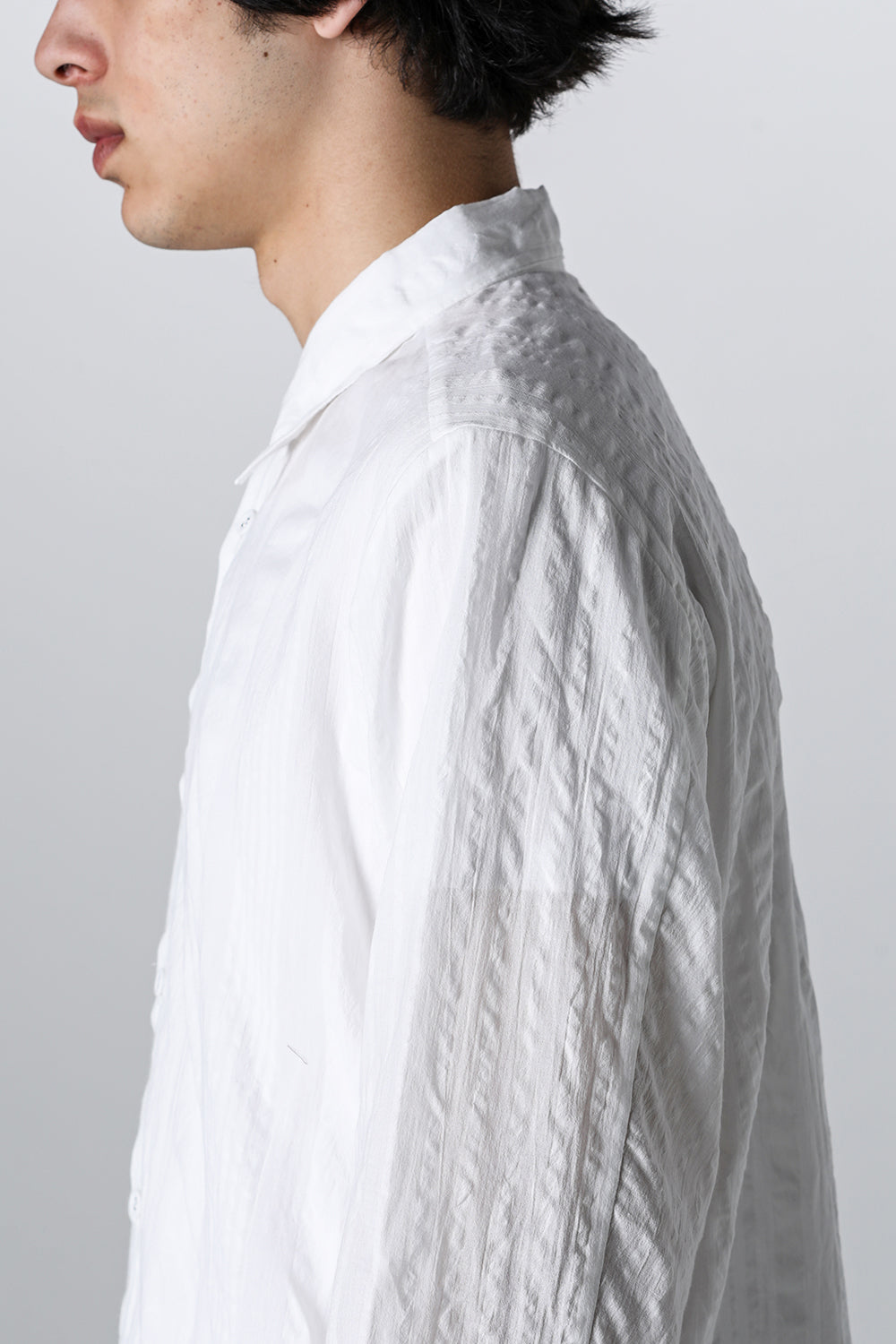 24SS-S1-MSC : Yokeless Shirt Multi Stripe Cotton