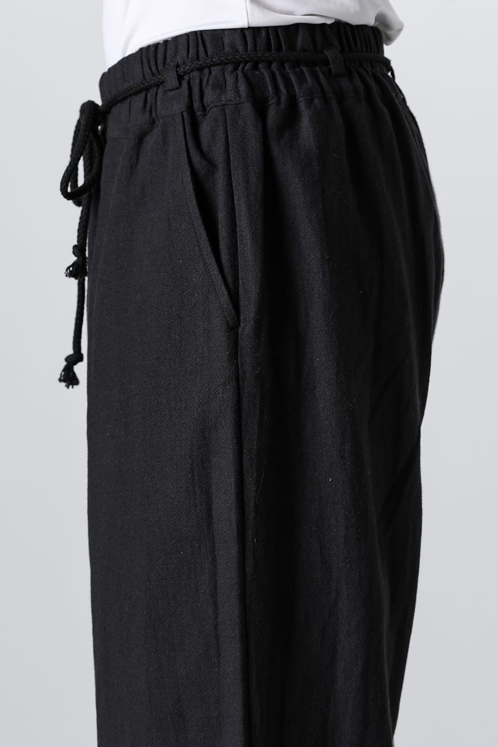 Wide Elastic Pants Black