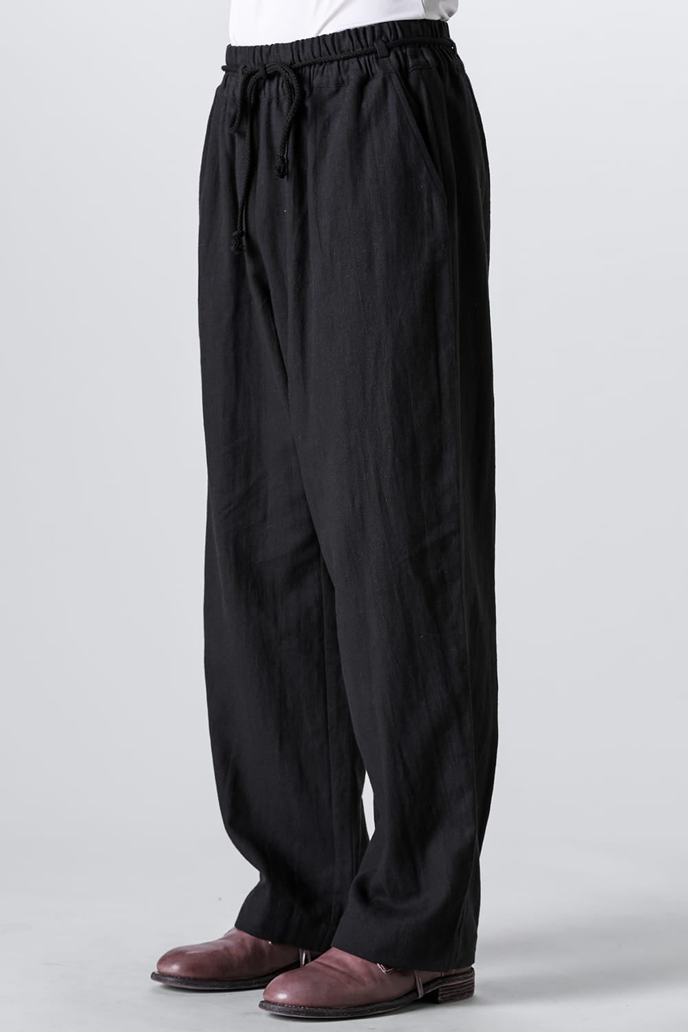 Wide Elastic Pants Black