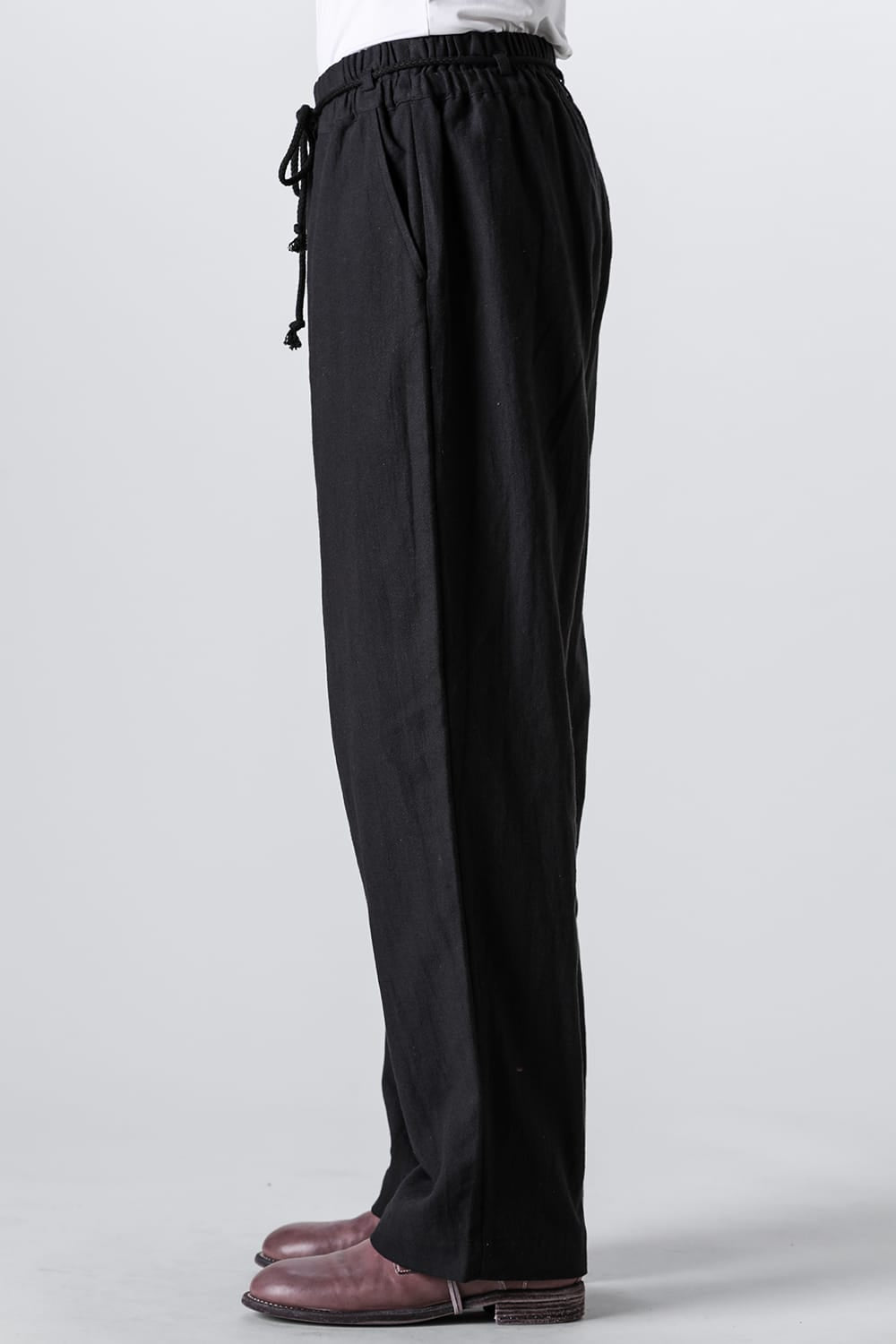 Wide Elastic Pants Black