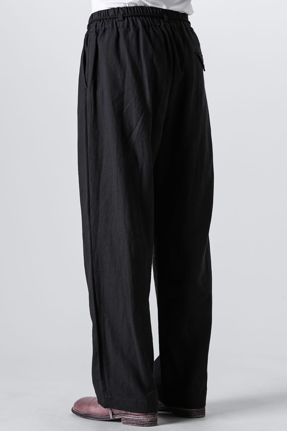 Wide Elastic Pants Black