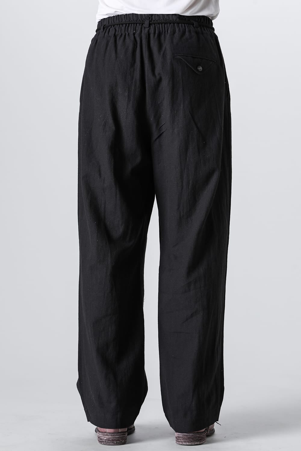 Wide Elastic Pants Black