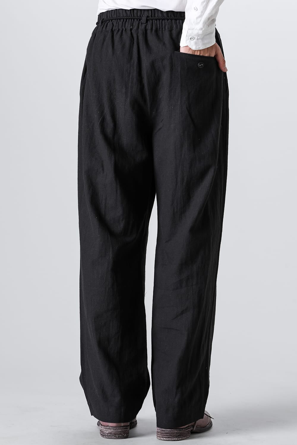 Wide Elastic Pants Black