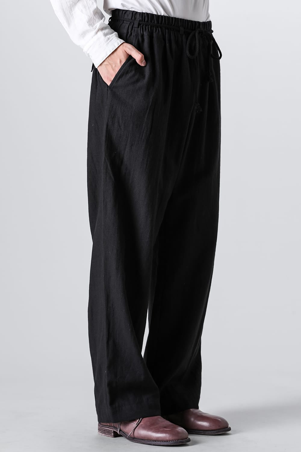 Wide Elastic Pants Black