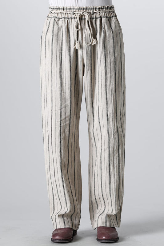 Wide Elastic Pants Stripe