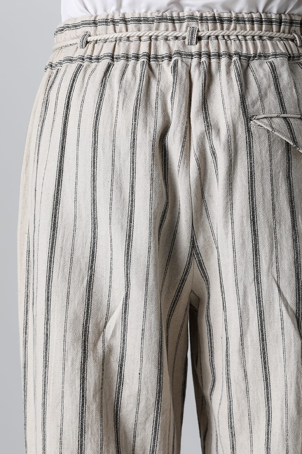 Wide Elastic Pants Stripe