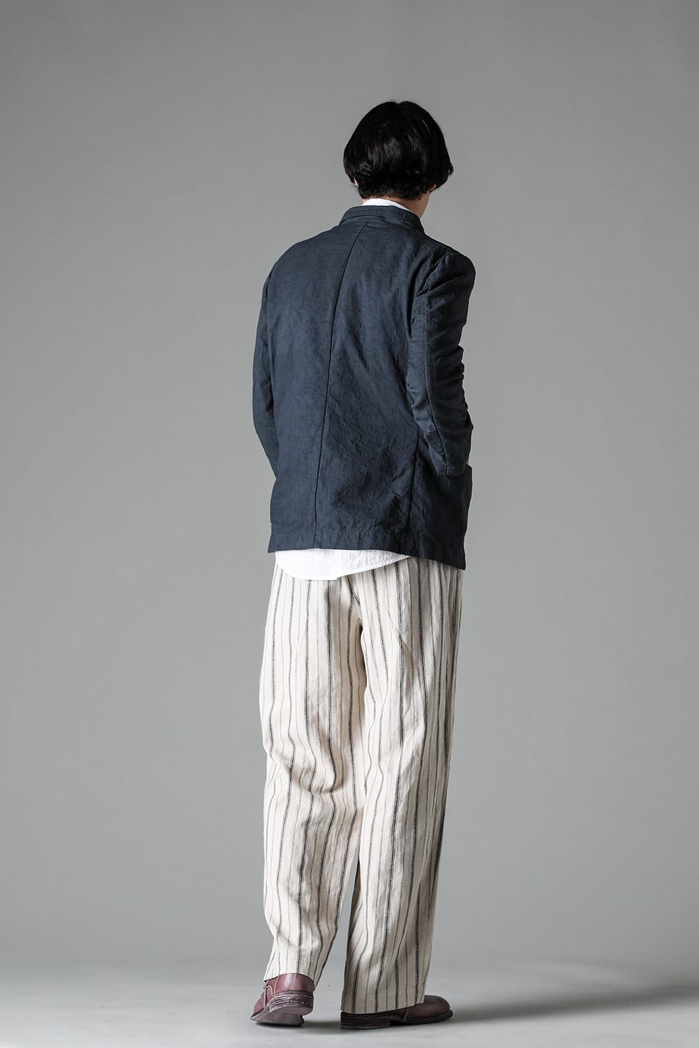 Wide Elastic Pants Stripe