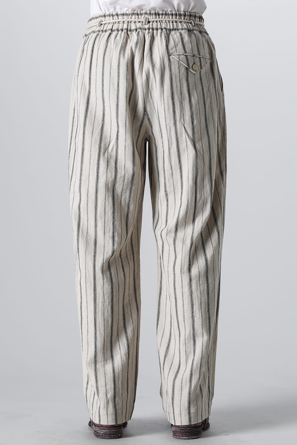 Wide Elastic Pants Stripe