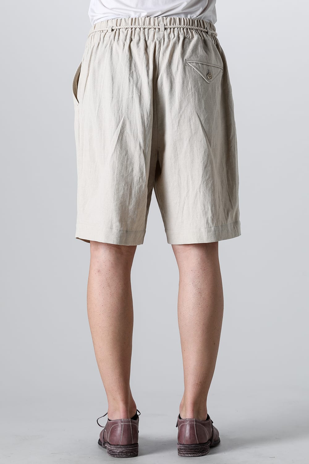 Short Wide Elastic Pants