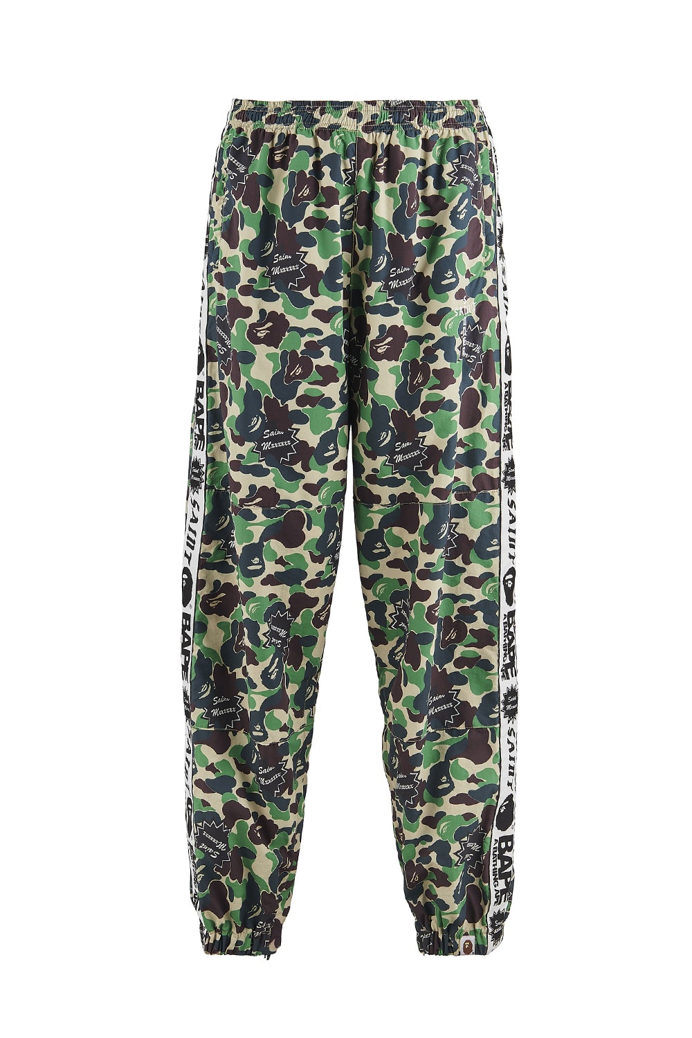 A BATHING APE® × SAINT Mxxxxxx STAPE Track Pants