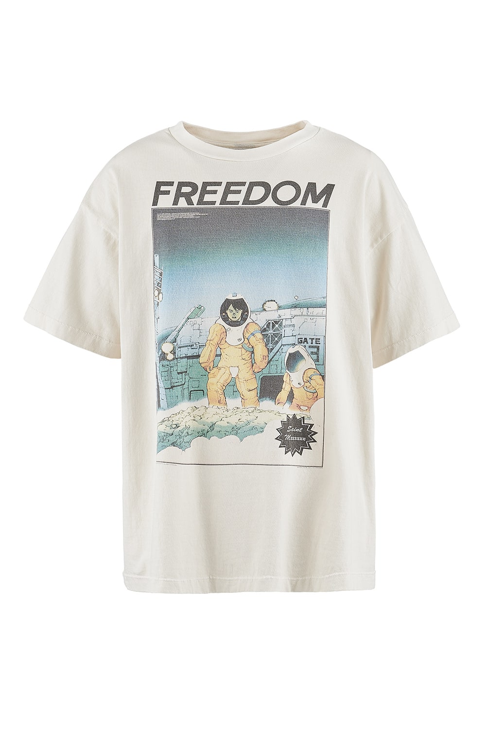 FREEDOM × SAINT Mxxxxxx ASTRO Short sleeve T-shirt
