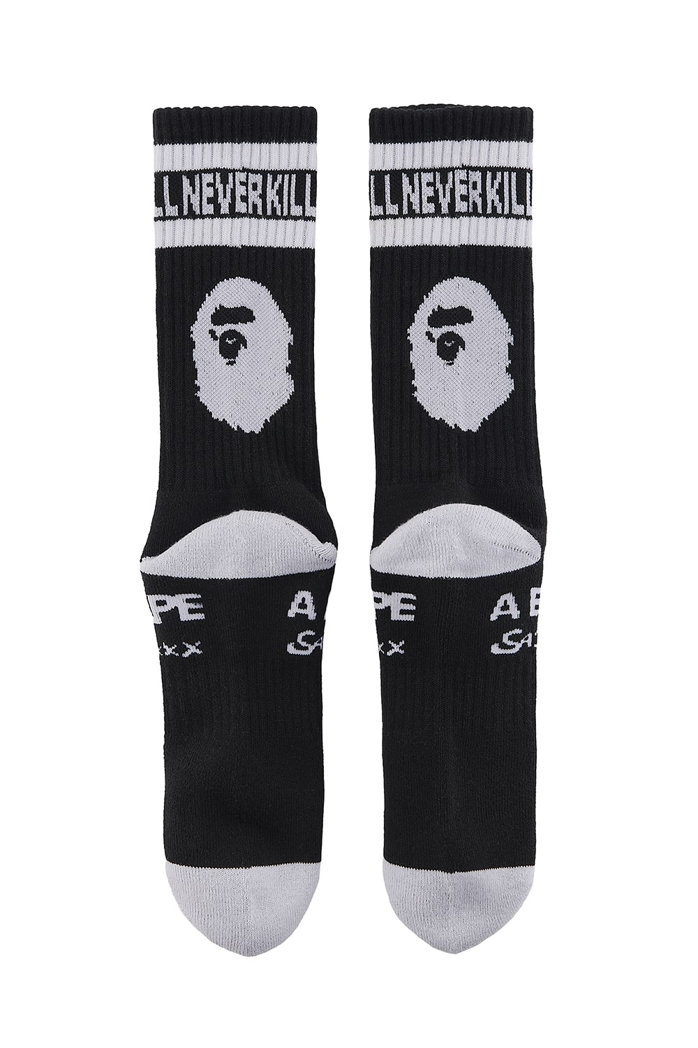 A BATHING APE® × SAINT Mxxxxxx Socks Black