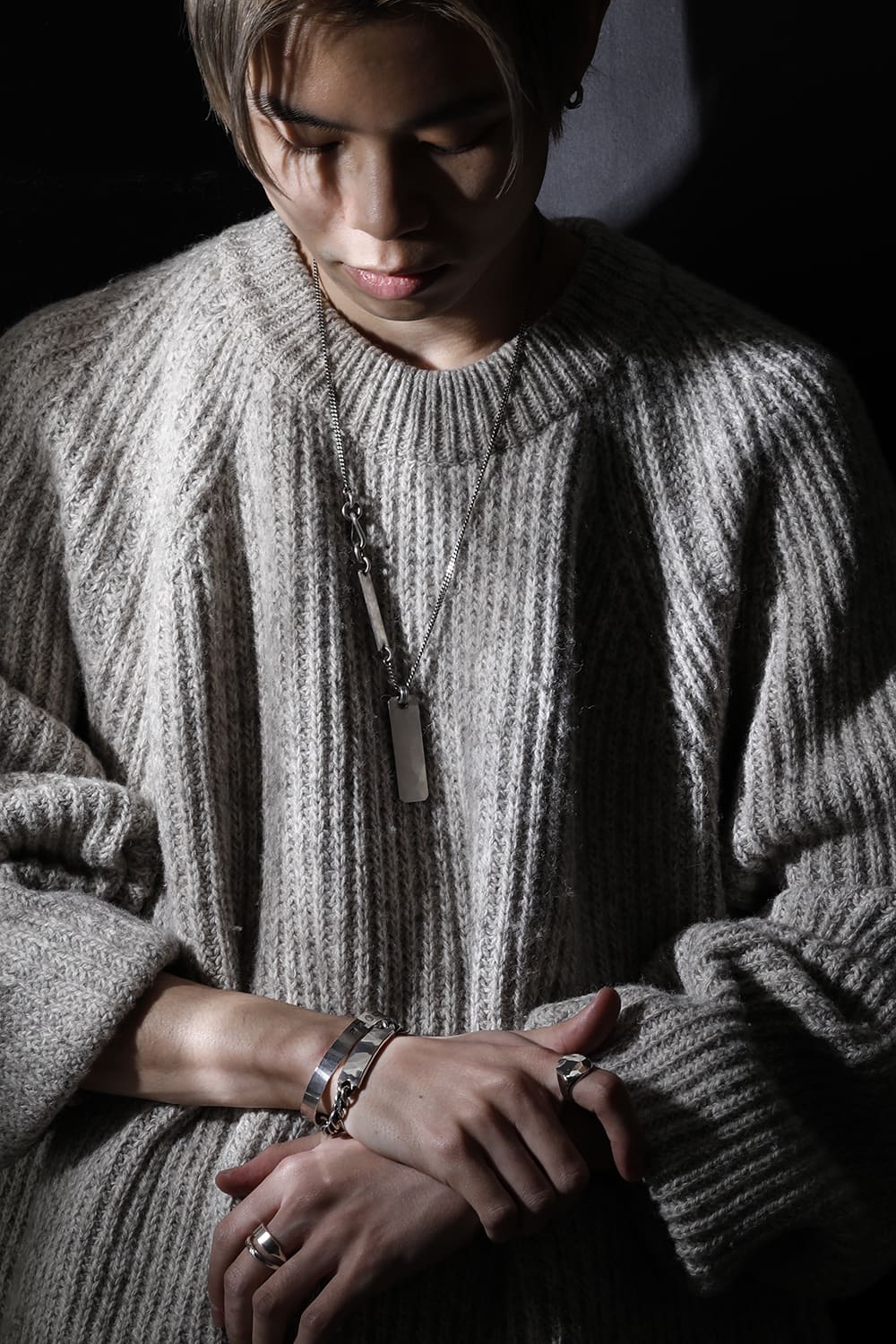 NECKLACE TAG HAMMERED