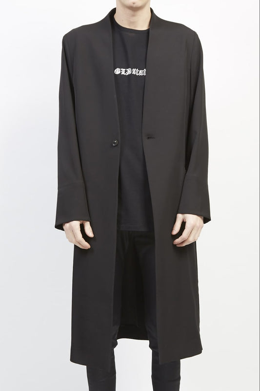 Dry georgette stretch gown coat