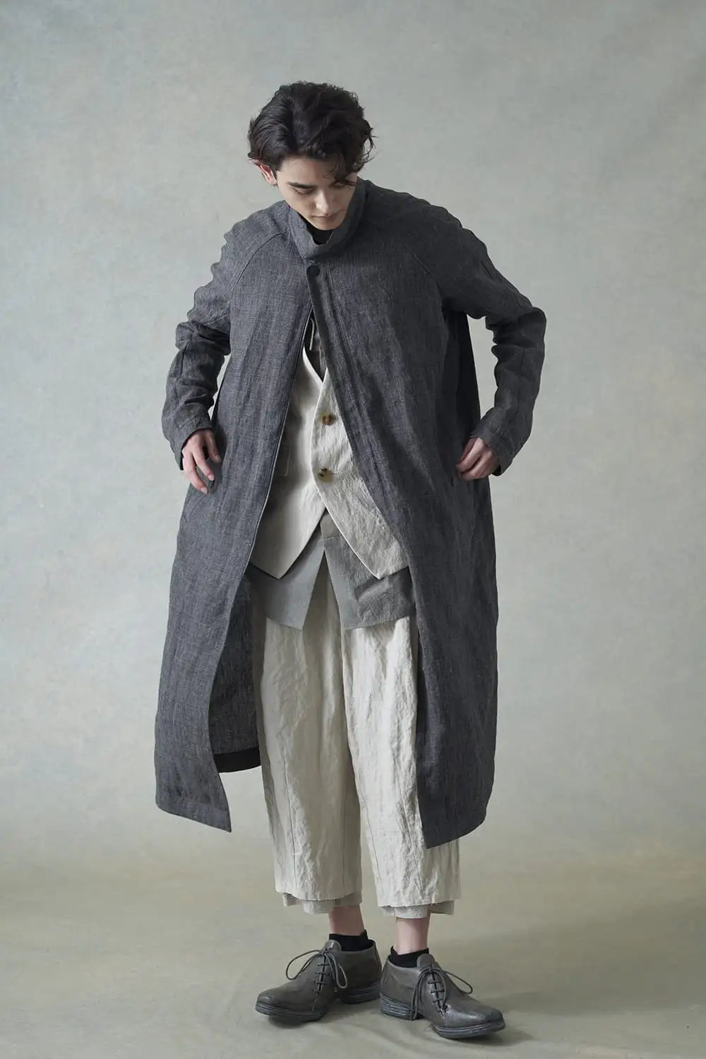 Coat linen / glen check