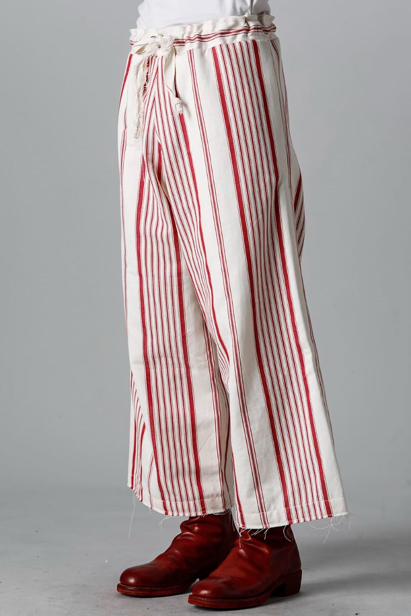 Wide Leg Kickback Drawstring Trousers