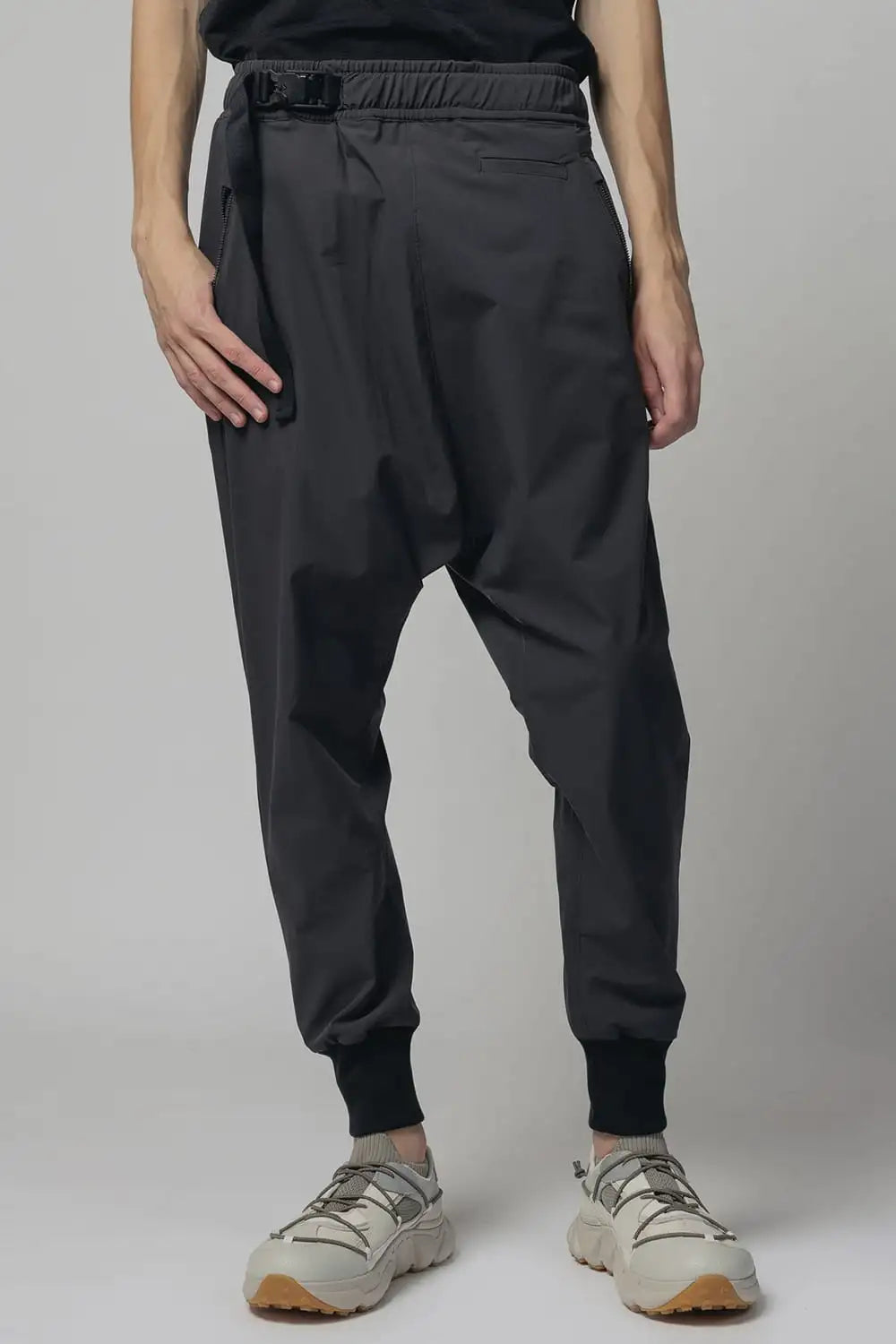 Water-Repellent Ribed Pants  Dark Gray