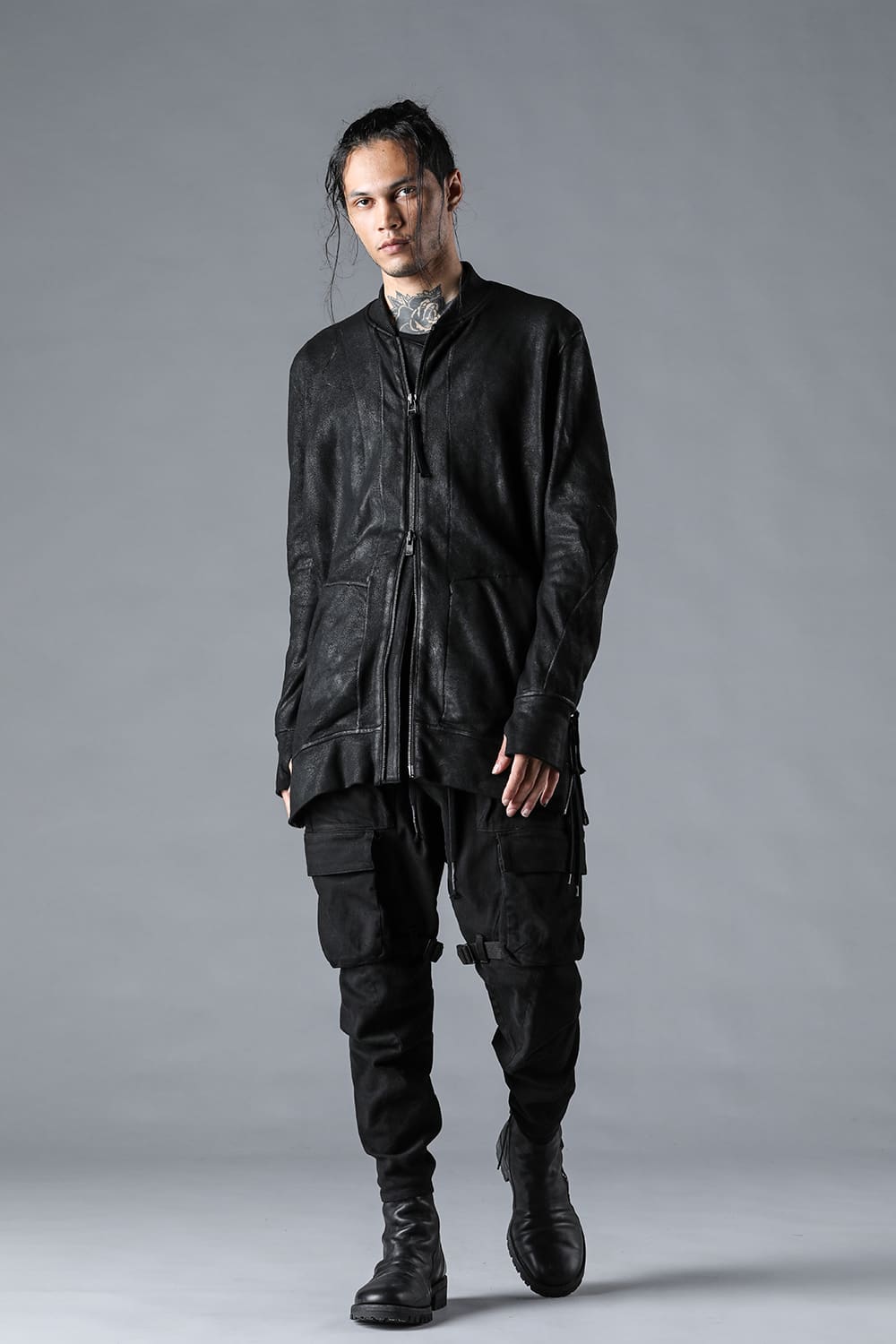 Untwisted Fleece-Line Coated Bomber Jacket