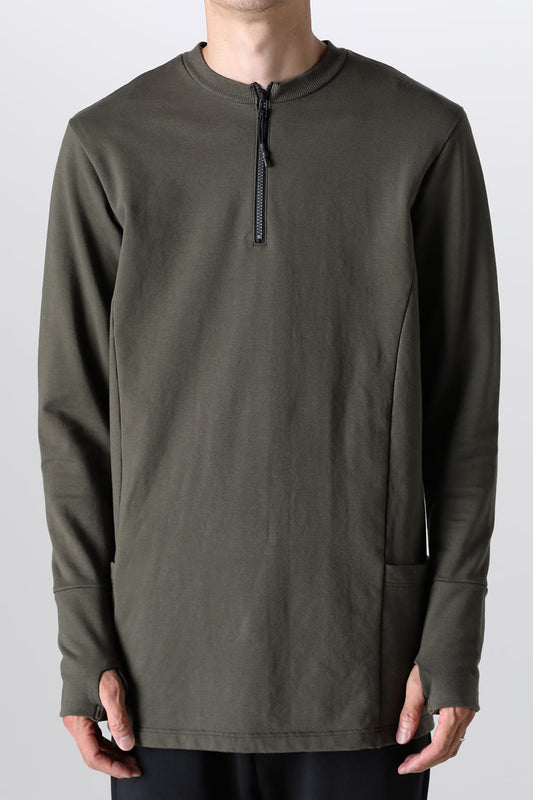 Henry Zip Up Jersey Khaki