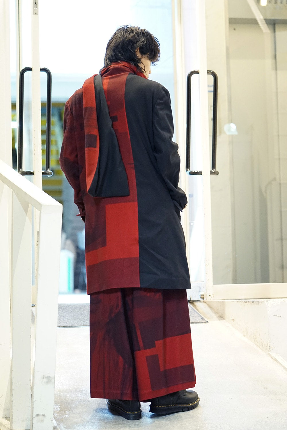 Red flannel scarf jacket