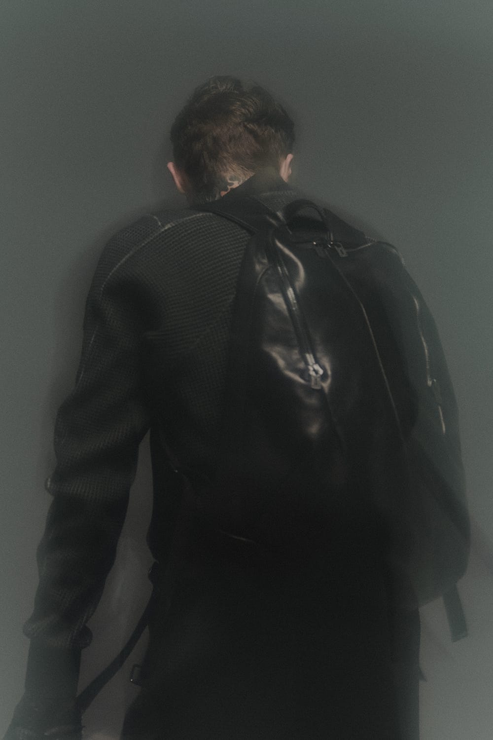 Horse Leather Vest Attached Back Pack