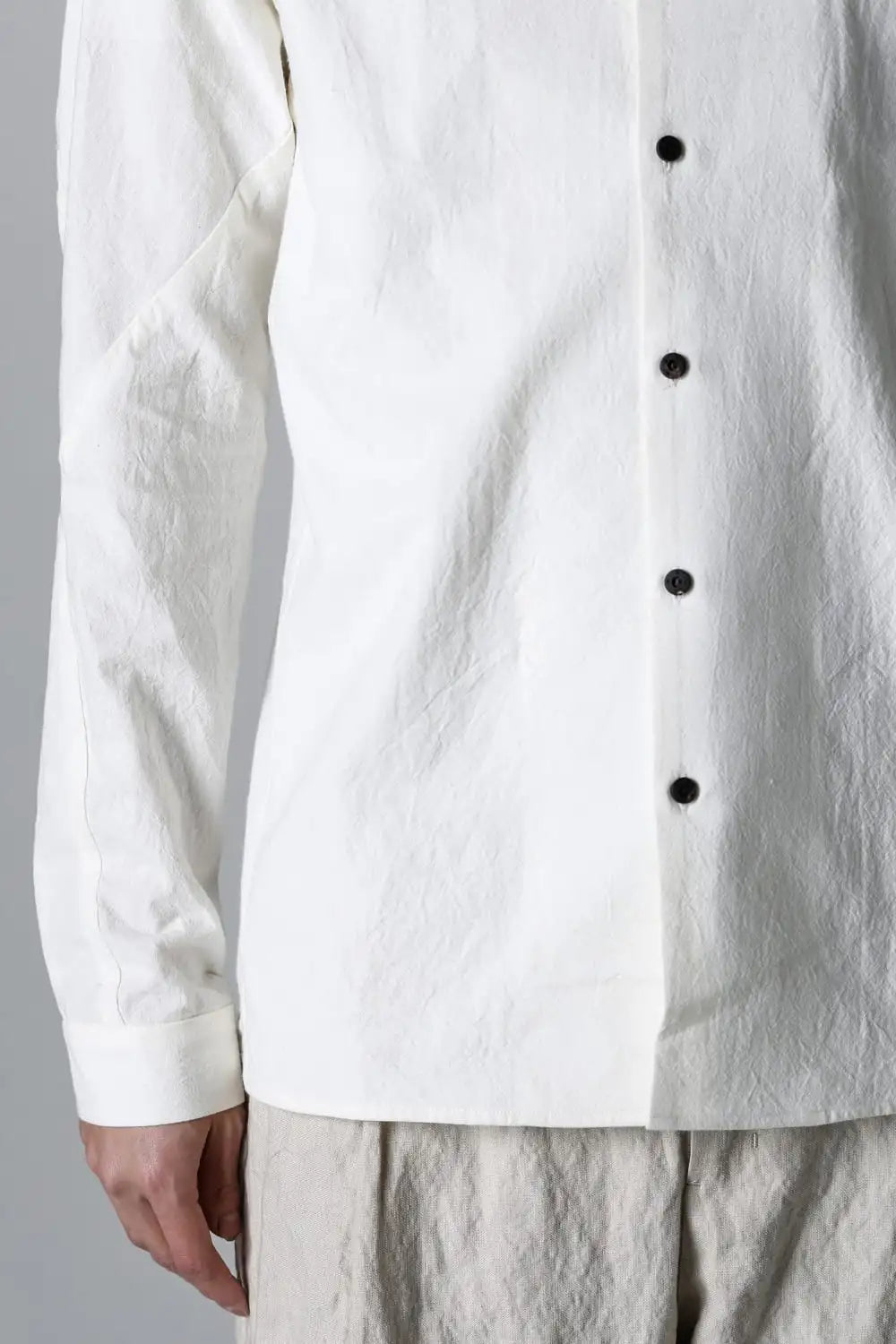 High neck shirt cotton / hemp