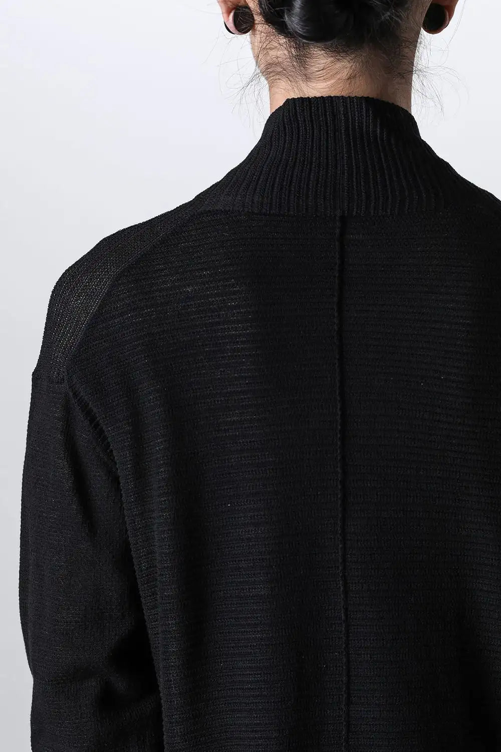 Knit cardigan cotton / linen / silk Black