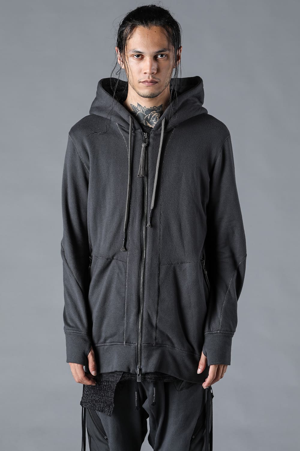 Untwisted Fleece-Lined Hooded Jacket