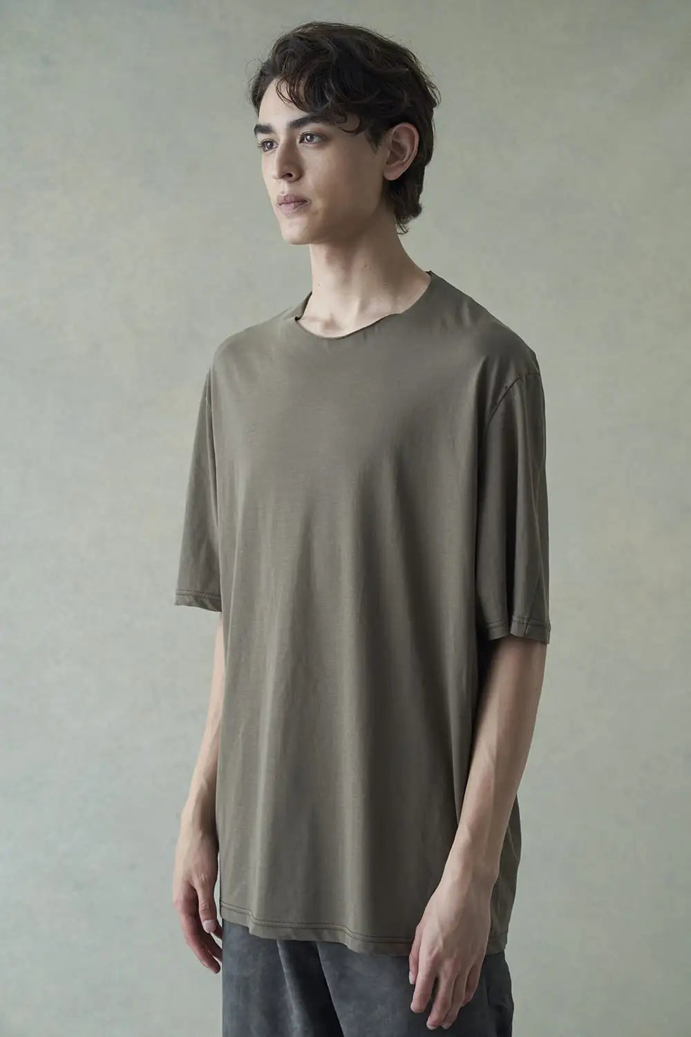 Short sleeve high twist jersey Olive