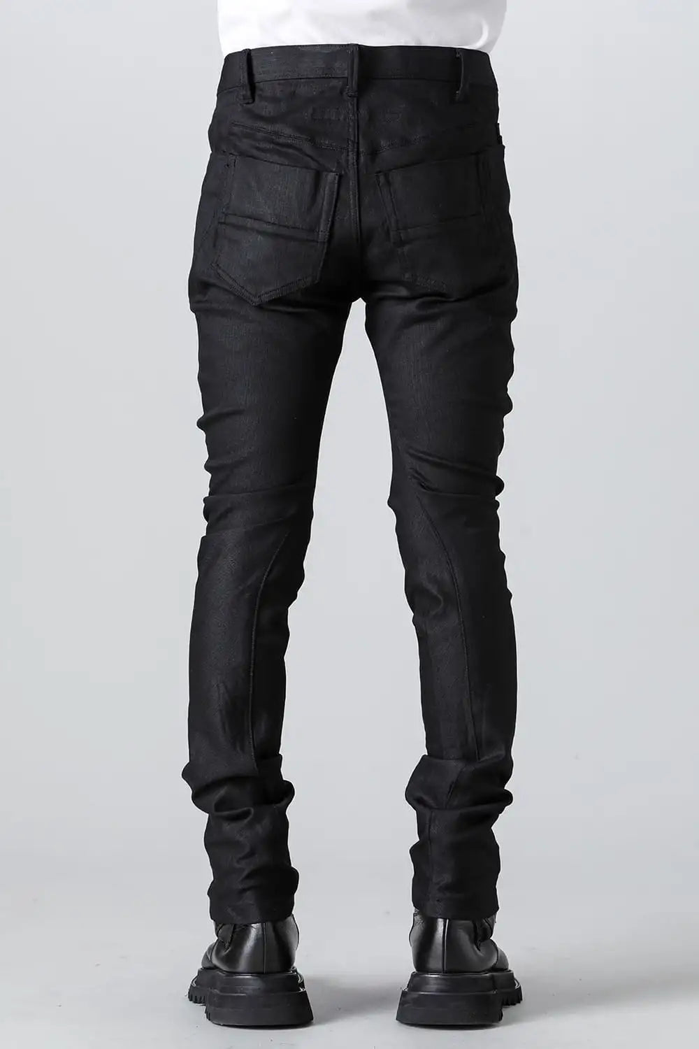 10.5oz Stretch Denim Skinny Pants Black