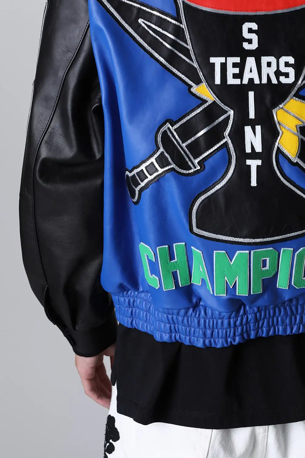 DENIM TEARS × SAINT Mxxxxxx HOLY GRAIL Varsity Jacket