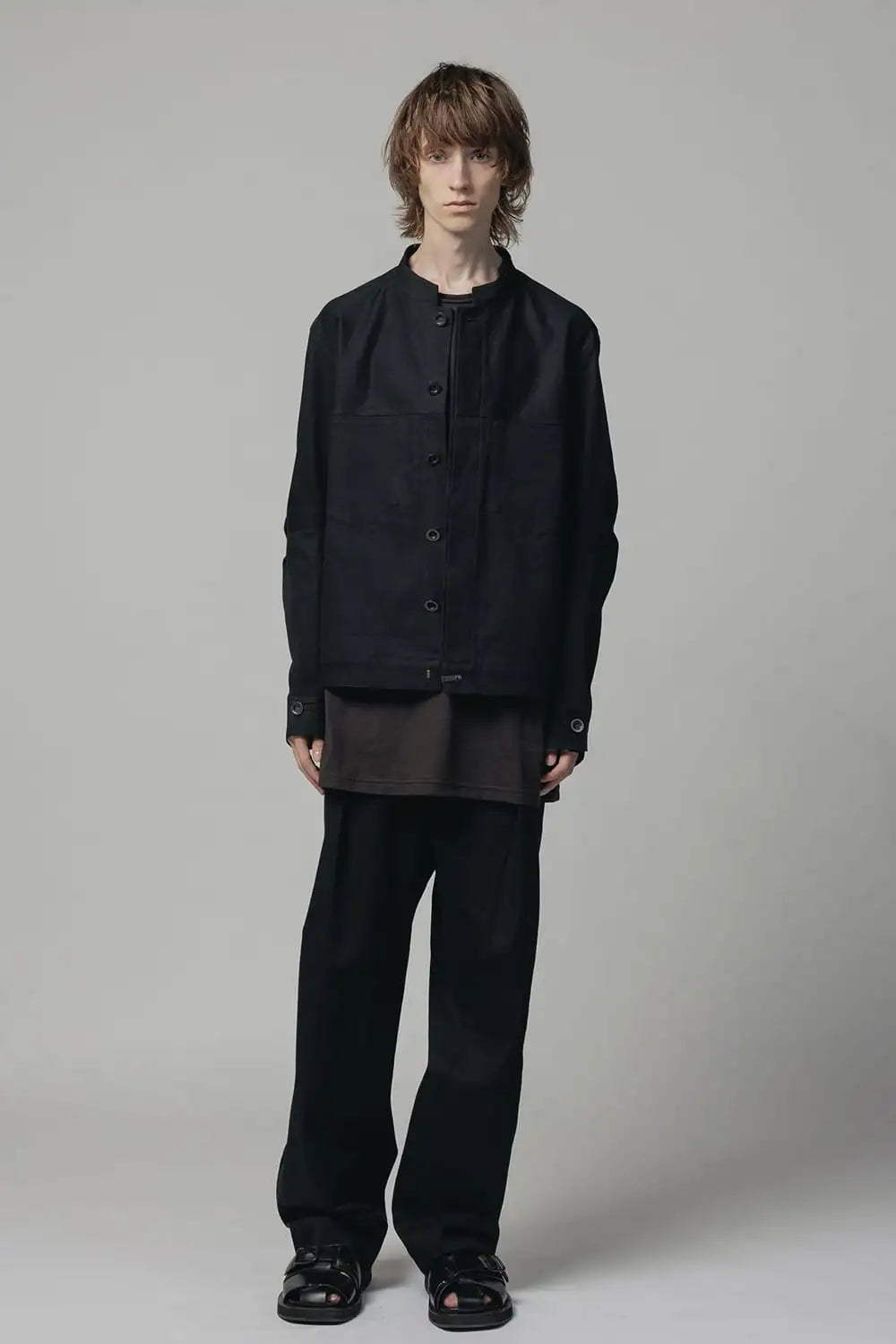 Denim Wide Pants  Black