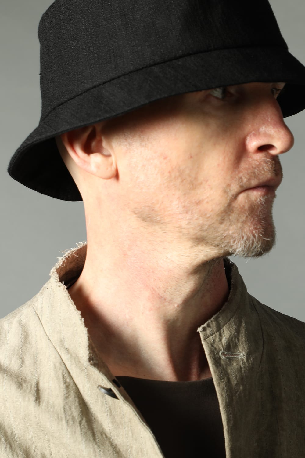 Jacket cotton / linen cold dyed