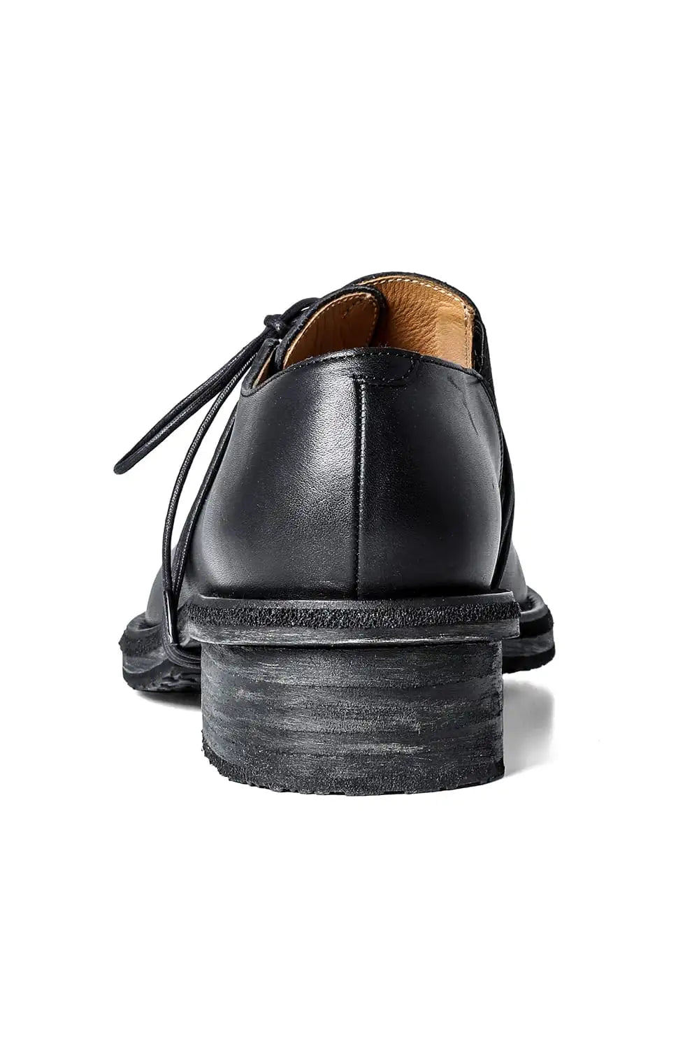 Diagonal Lace-up Derby Shoes  Black