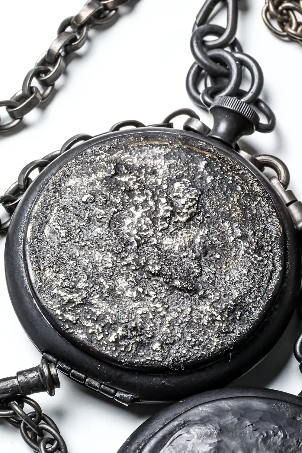 Meteoritic Texture Pocket Watch Style Pendent 04