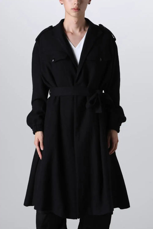 Stand Collar Drape Coat