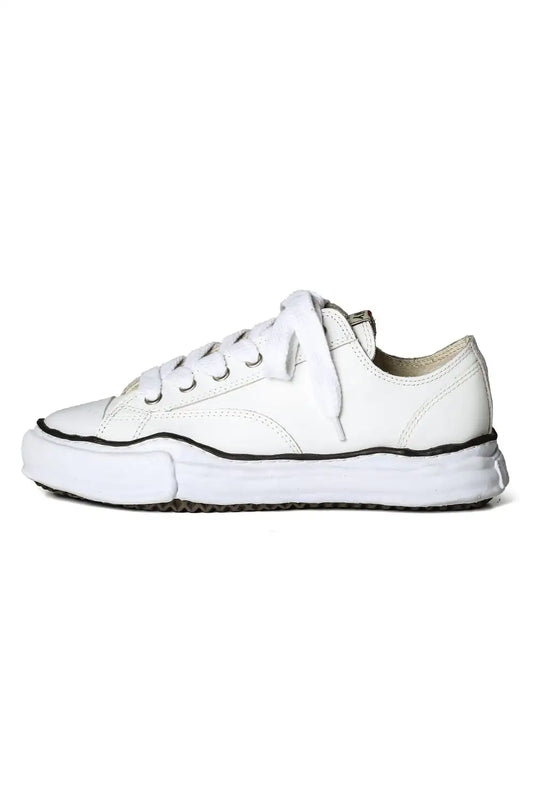 PETERSON leather low-top sneaker White