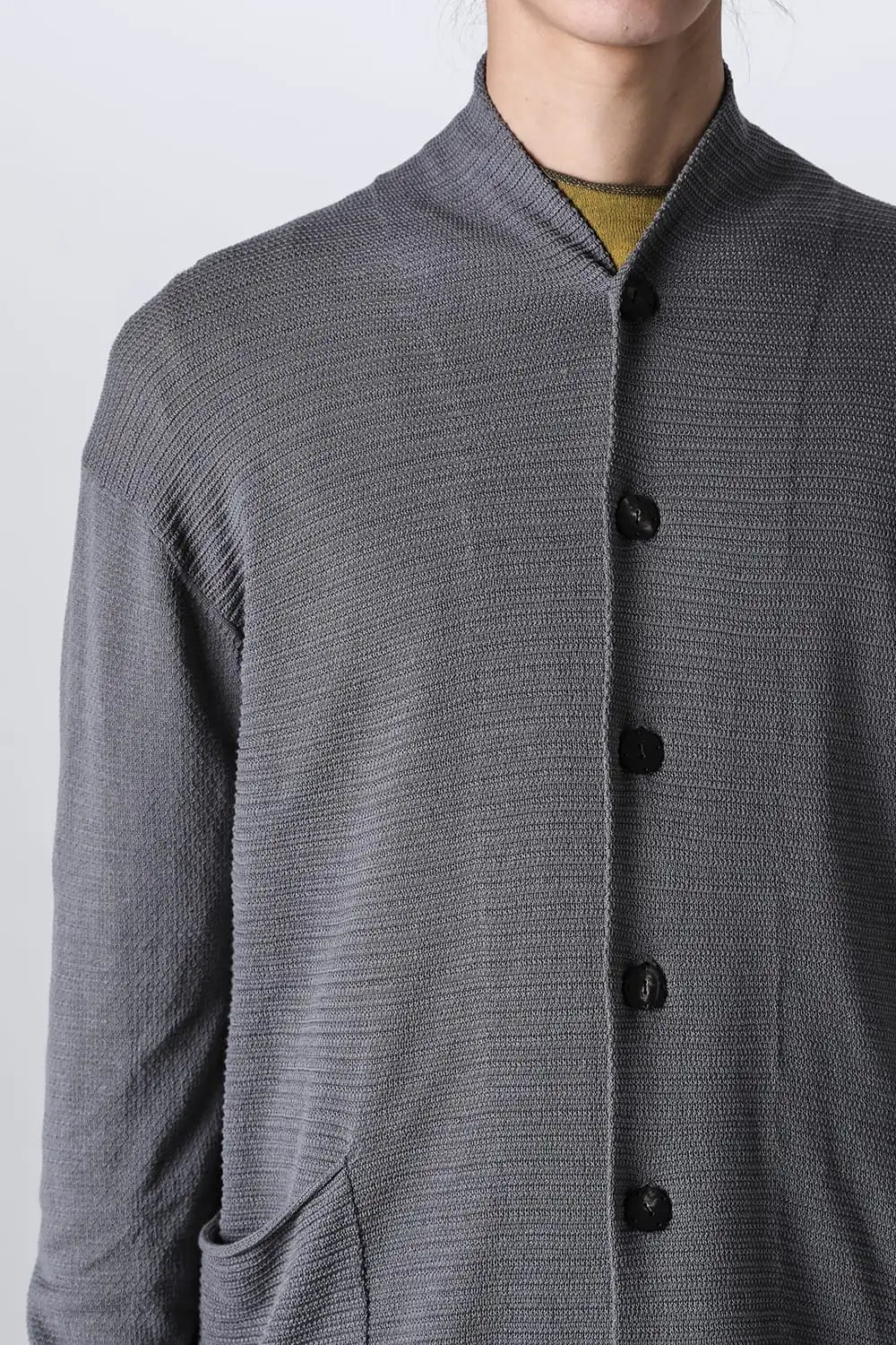 Knit cardigan cotton / linen / silk Gray