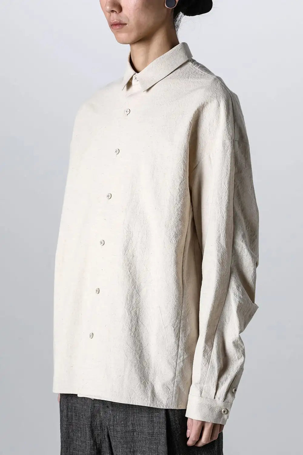 シャツ ルーズフィット コットンヘンプ
