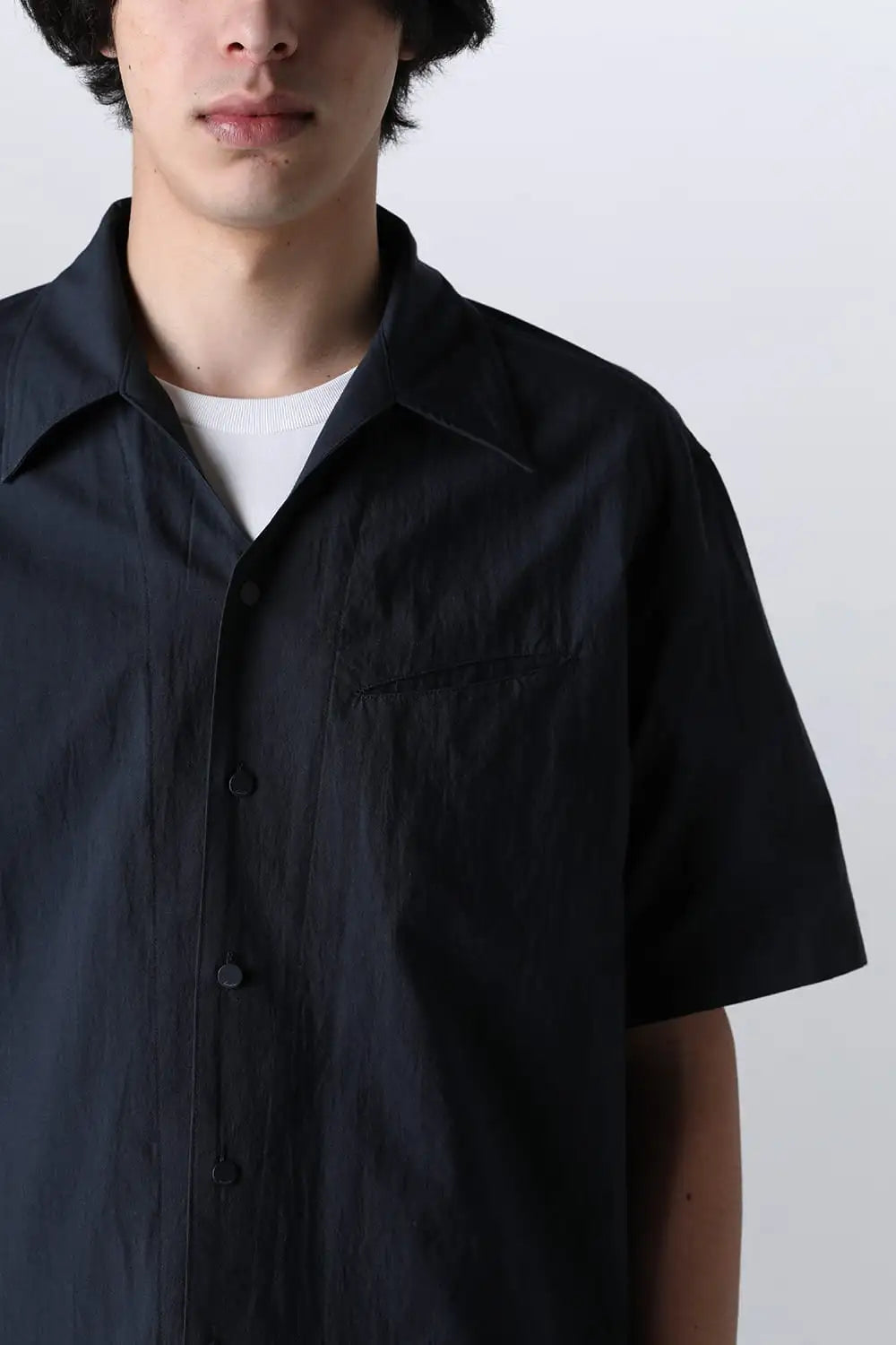 Slash Pocket Short Sleeved Shirt Navy