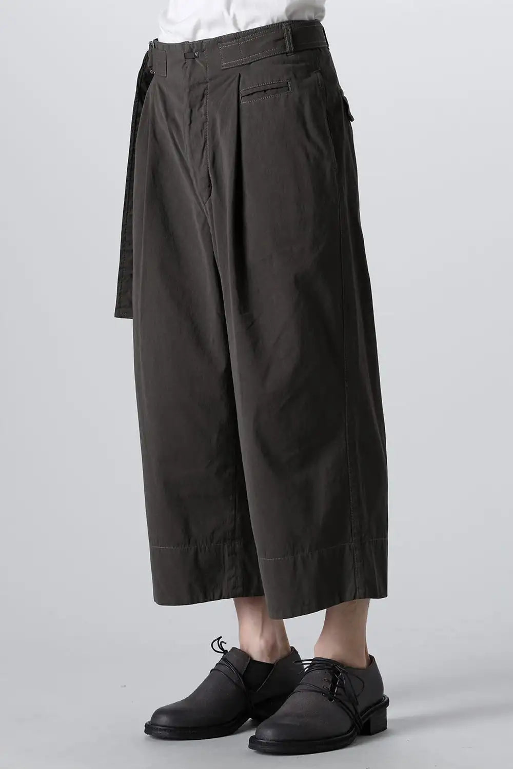 Dry Cotton Wide-Cropped Pants  Olive Drab