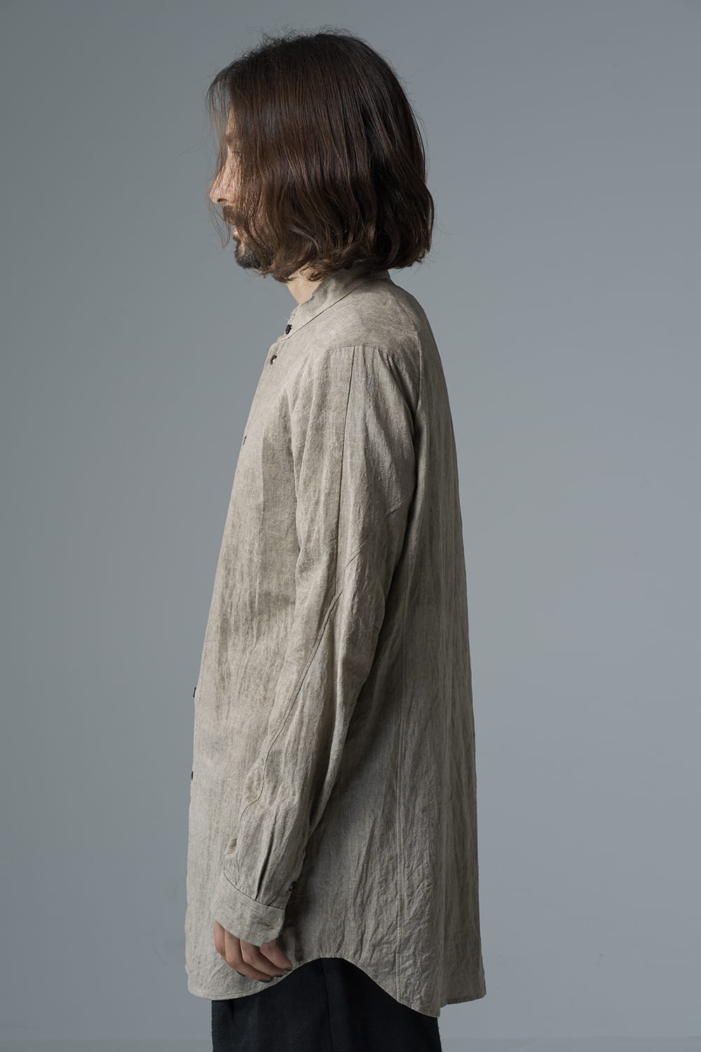 Shirt cotton / linen cold dyed