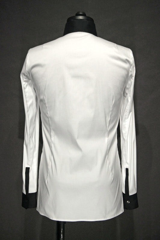 GalaabenD 16SS BASIC BroadCloth Stretch Shirt WHT×BLK