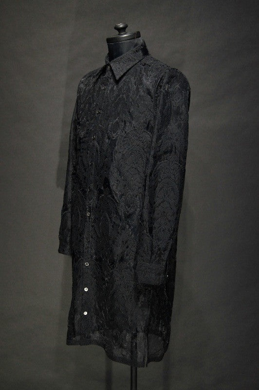GalaabenD (ガラアーベント) 16SS オーガンジーロココ刺繍 ロングシャツ