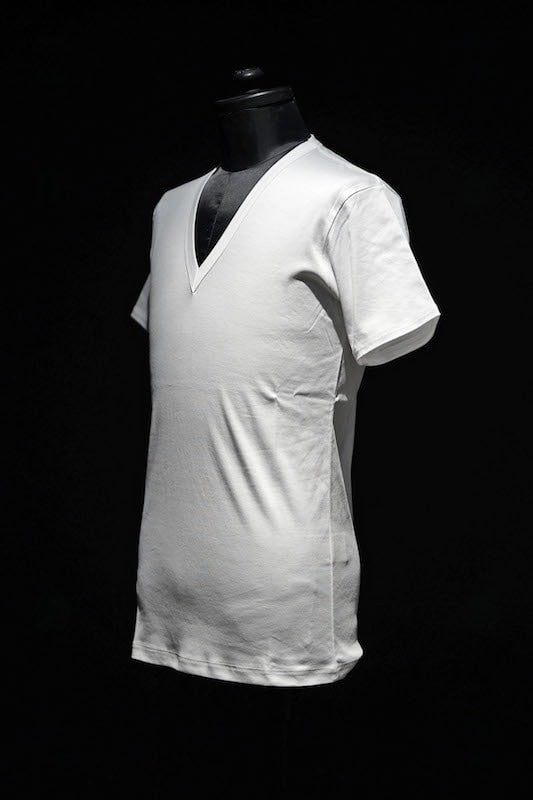 GalaabenD 16SS BASIC Bio Silket V-Neck Cut Sew (WHITE)